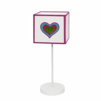 Distribuidor - Lâmpadas Diversas | Sobre Mesas Infantil | SOBREMESA AMOR 1XE14 BLANCO/ROSA Ref: 117471001